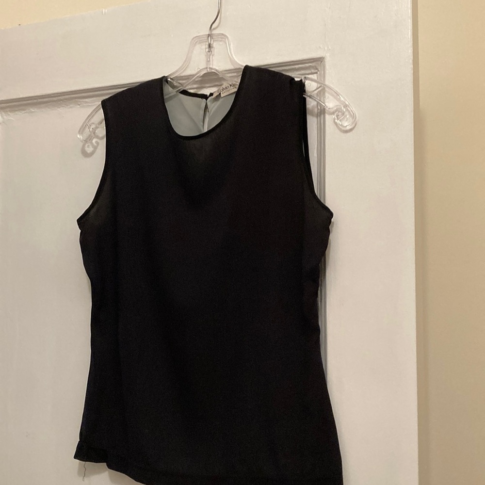 Calvin Klein silk and spandex double layered sleeveless top